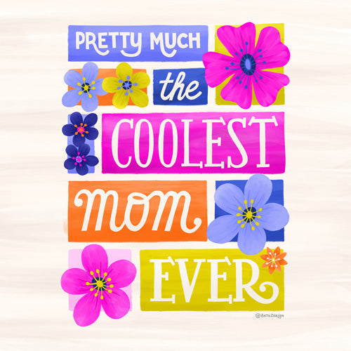 Seta Zakian Coolest Mom Ever Shower Curtain
