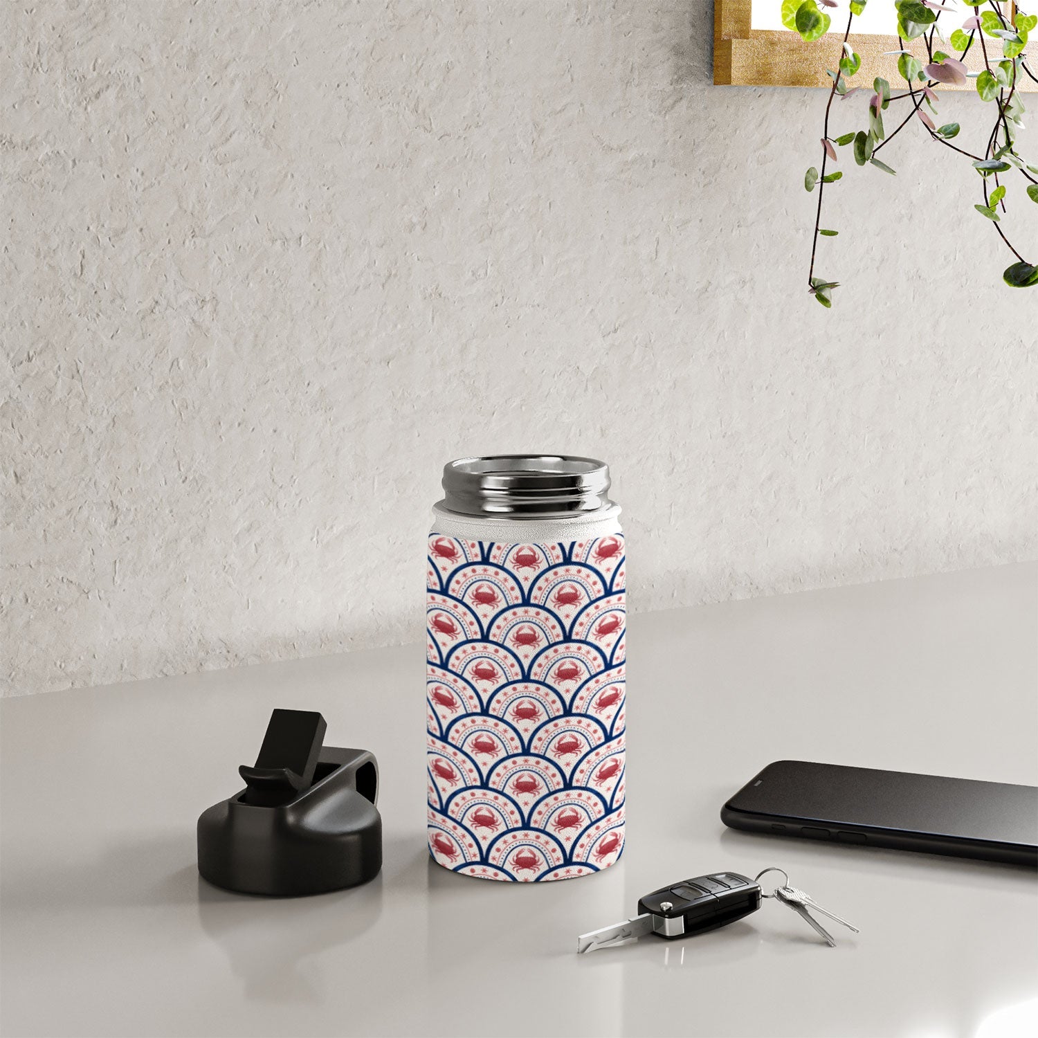 Seta Zakian Crab Scallop pattern Water Bottle