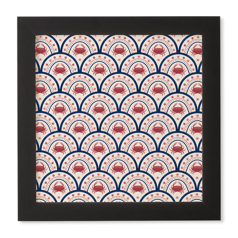 Seta Zakian Crab Scallop pattern Framed Wall Art