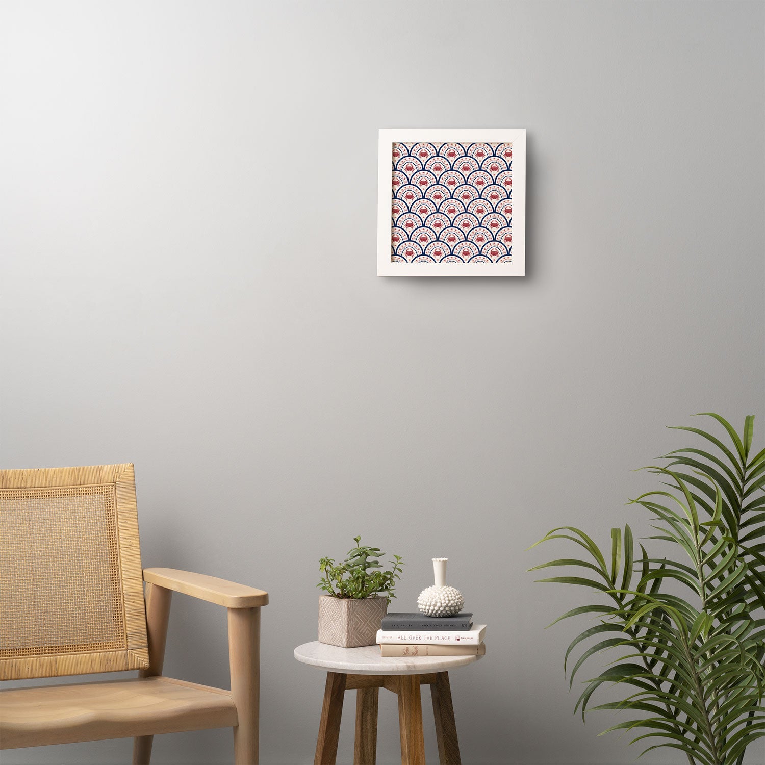 Seta Zakian Crab Scallop pattern Framed Wall Art