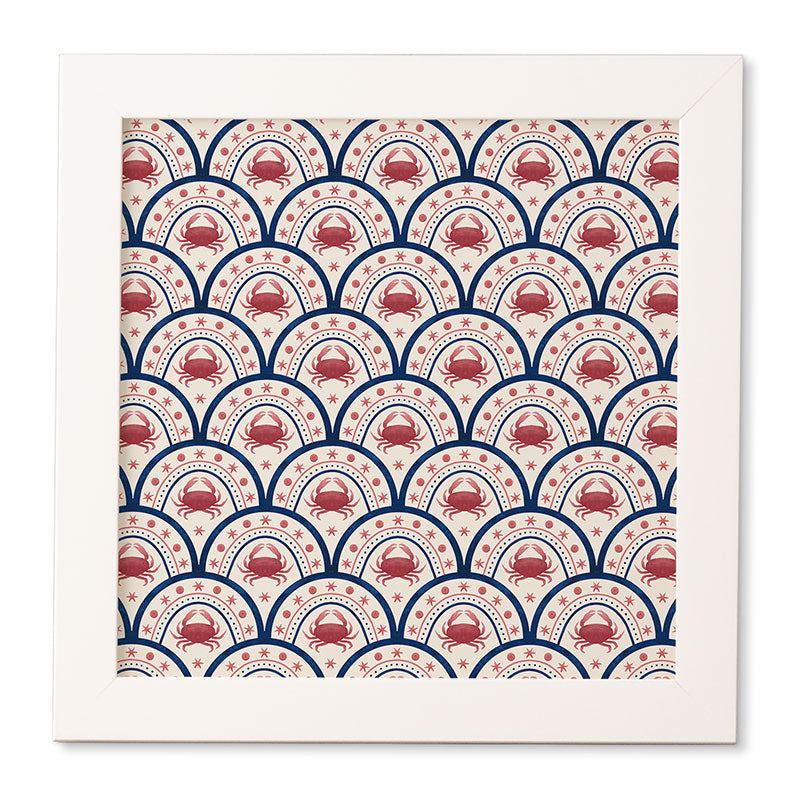 Seta Zakian Crab Scallop pattern Framed Wall Art