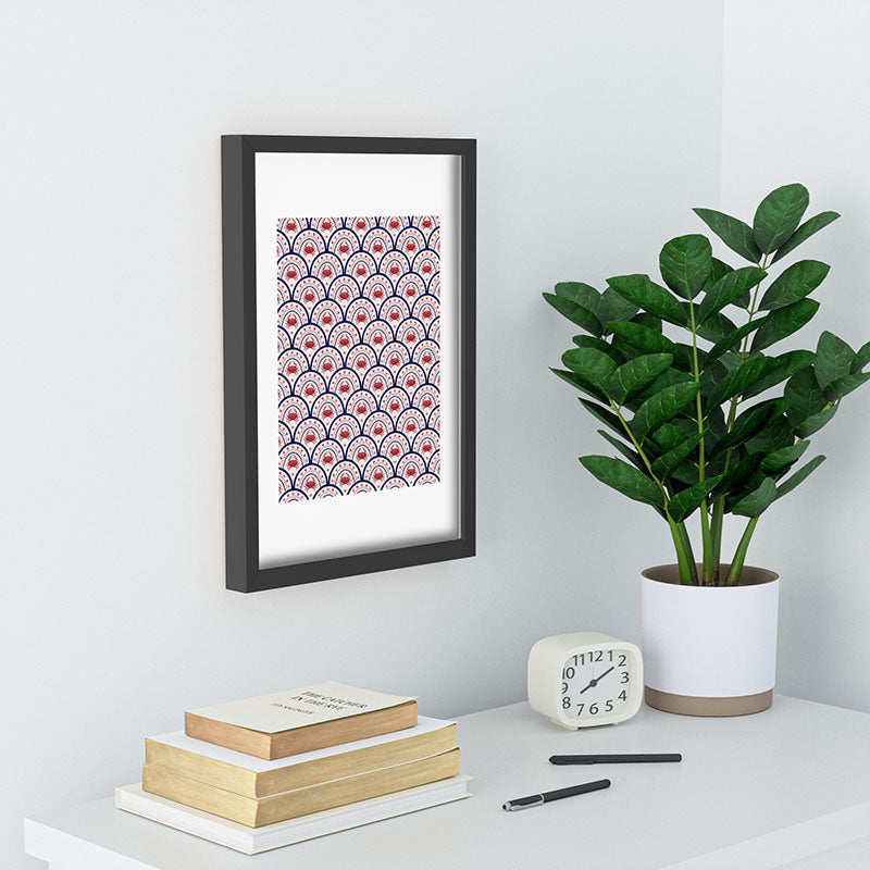 Seta Zakian Crab Scallop pattern Recessed Framing Rectangle