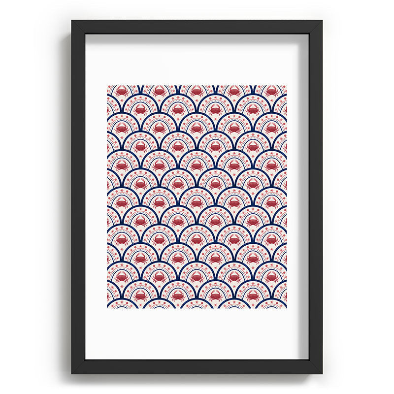 Seta Zakian Crab Scallop pattern Recessed Framing Rectangle