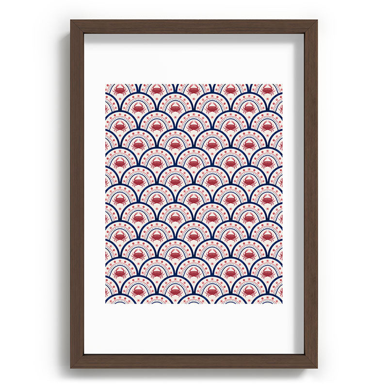 Seta Zakian Crab Scallop pattern Recessed Framing Rectangle