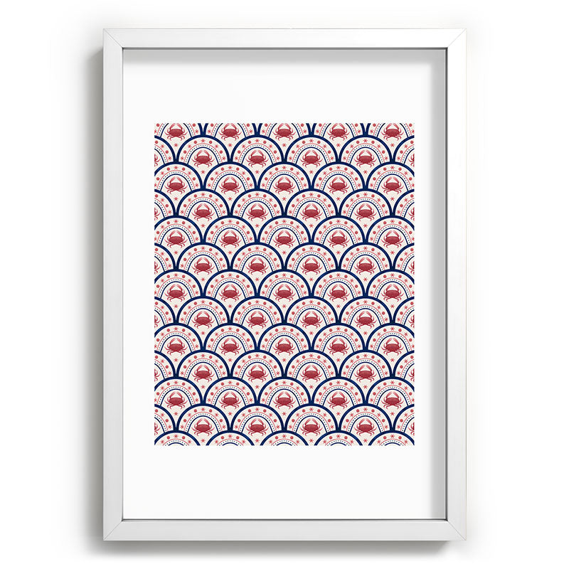 Seta Zakian Crab Scallop pattern Recessed Framing Rectangle