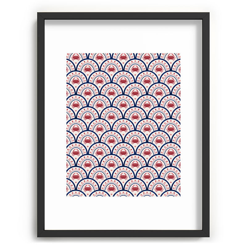 Seta Zakian Crab Scallop pattern Recessed Framing Rectangle