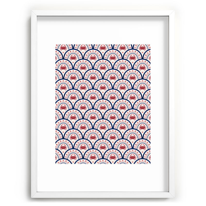 Seta Zakian Crab Scallop pattern Recessed Framing Rectangle