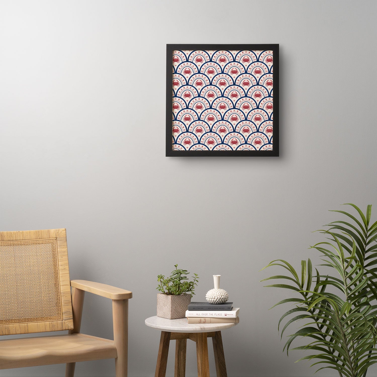 Seta Zakian Crab Scallop pattern Framed Wall Art