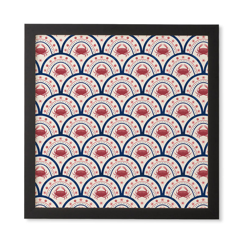 Seta Zakian Crab Scallop pattern Framed Wall Art
