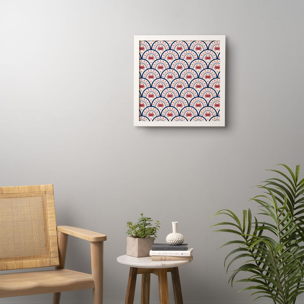 Seta Zakian Crab Scallop pattern Framed Wall Art