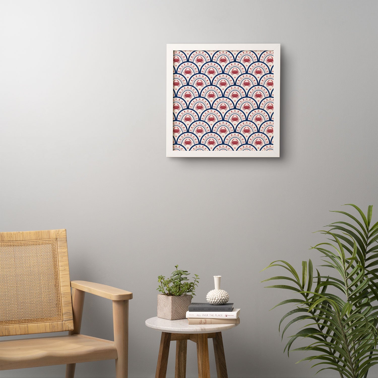 Seta Zakian Crab Scallop pattern Framed Wall Art