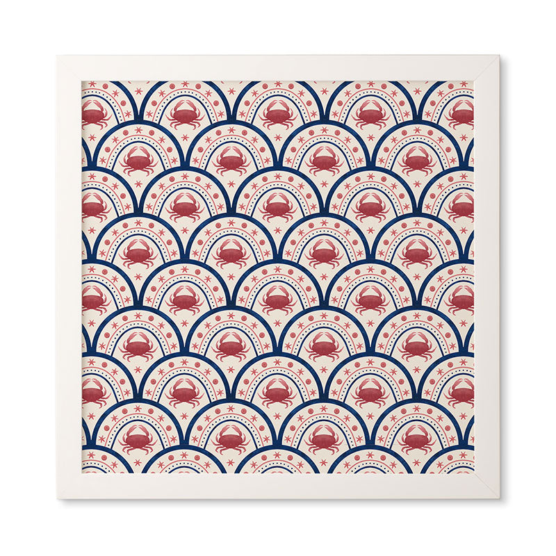 Seta Zakian Crab Scallop pattern Framed Wall Art