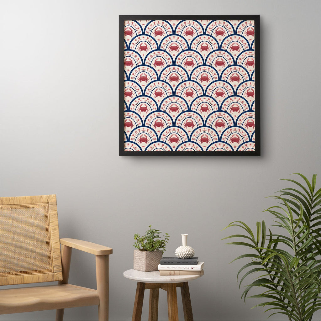 Seta Zakian Crab Scallop pattern Framed Wall Art