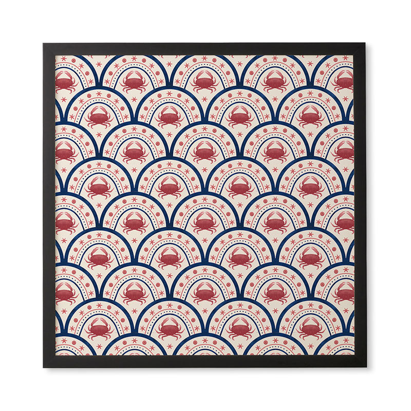 Seta Zakian Crab Scallop pattern Framed Wall Art