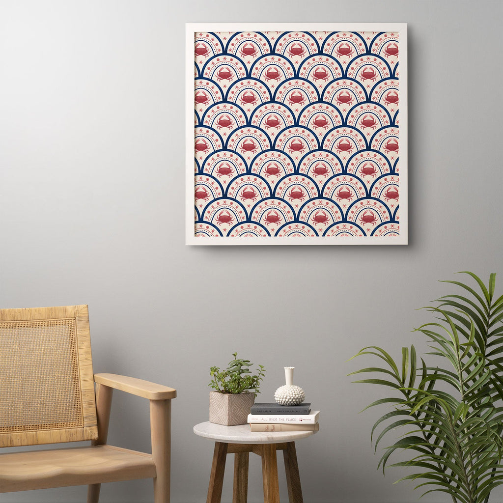 Seta Zakian Crab Scallop pattern Framed Wall Art