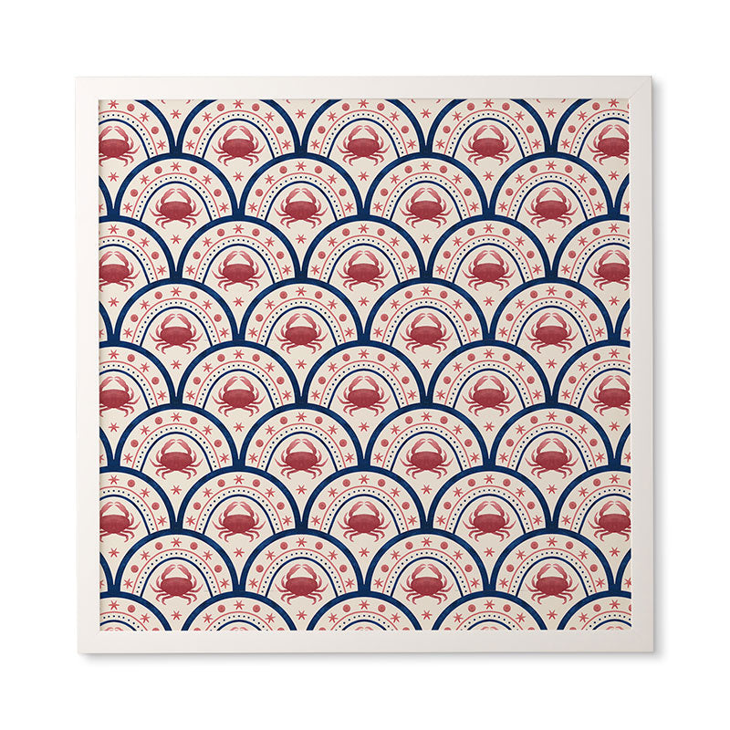 Seta Zakian Crab Scallop pattern Framed Wall Art