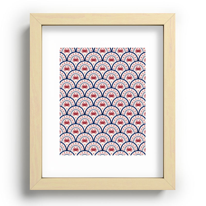 Seta Zakian Crab Scallop pattern Recessed Framing Rectangle