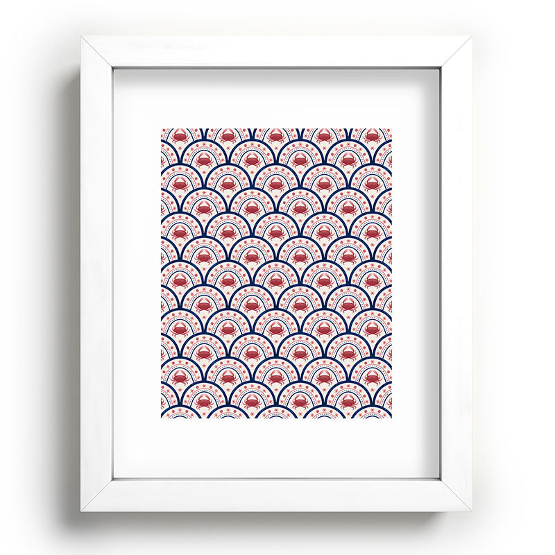 Seta Zakian Crab Scallop pattern Recessed Framing Rectangle