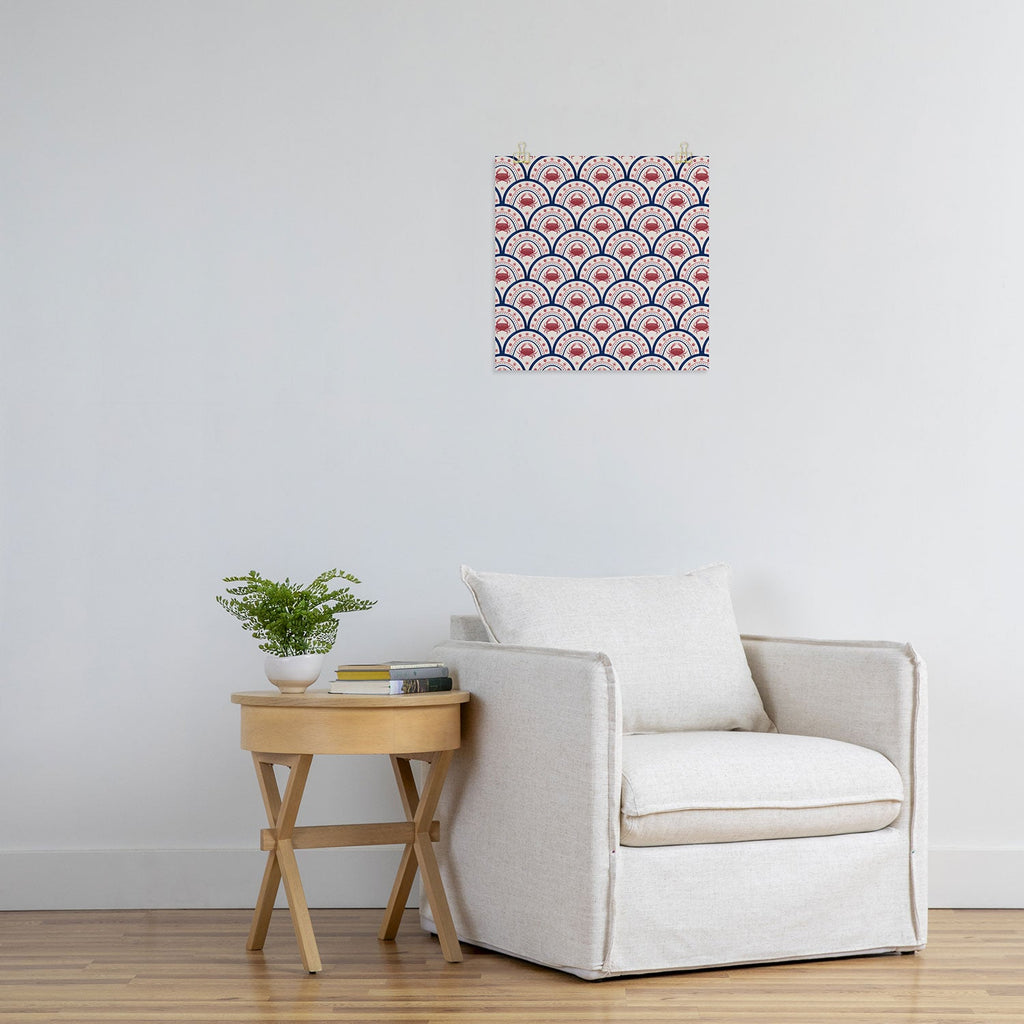 Seta Zakian Crab Scallop pattern Art Print