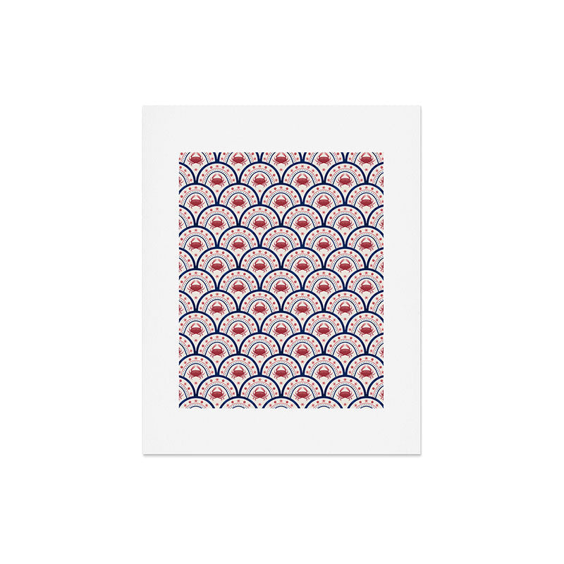 Seta Zakian Crab Scallop pattern Art Print