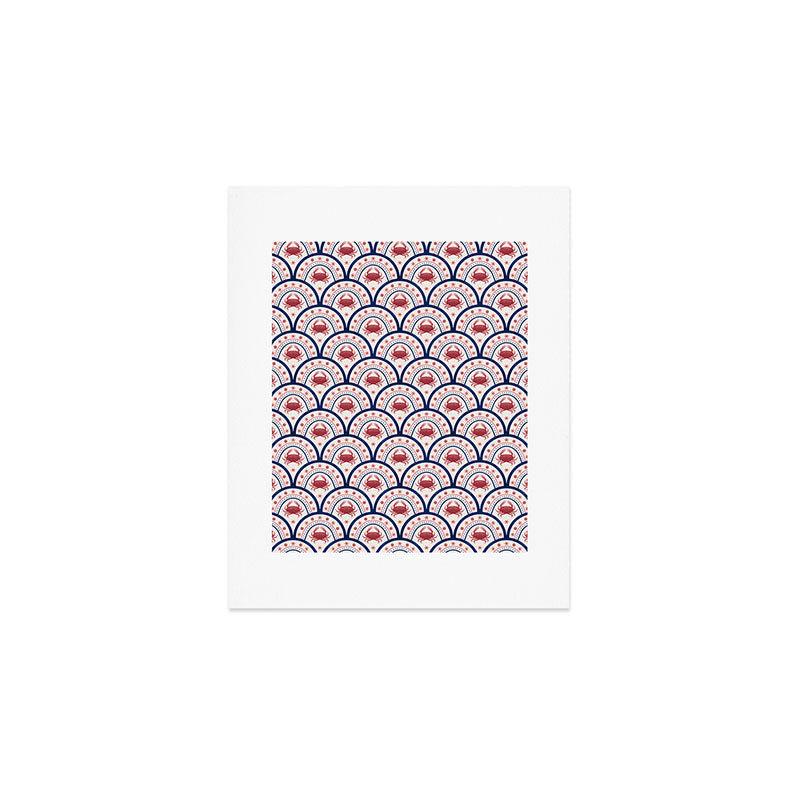 Seta Zakian Crab Scallop pattern Art Print