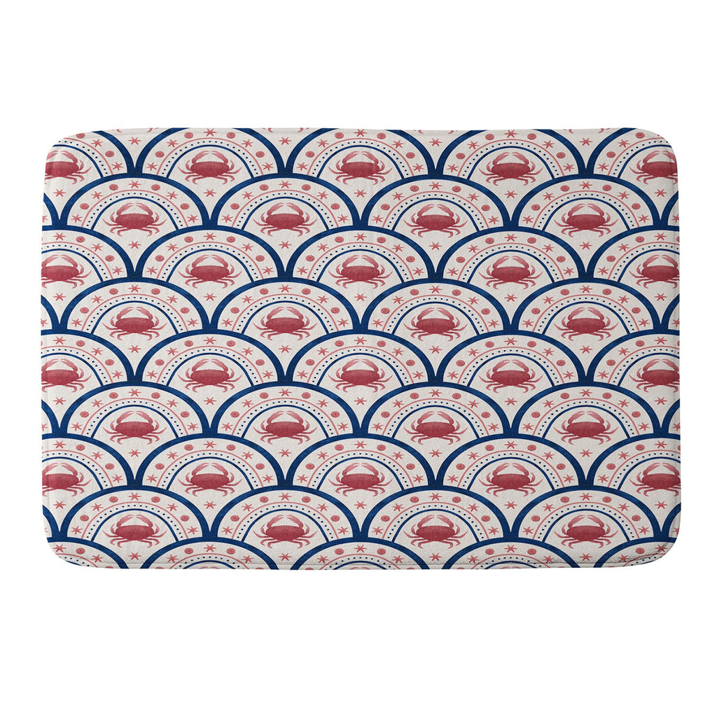 Seta Zakian Crab Scallop pattern Memory Foam Bath Mat