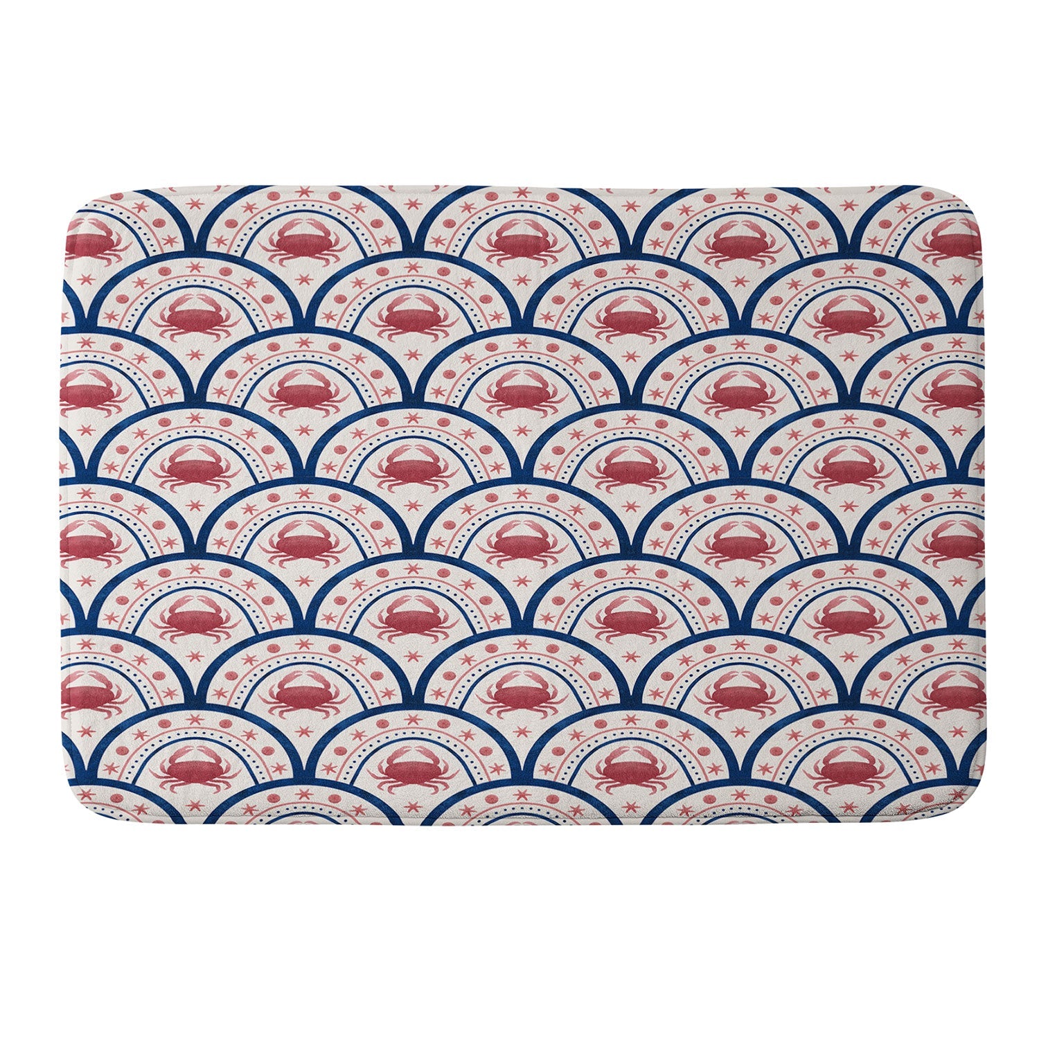 Seta Zakian Crab Scallop pattern Memory Foam Bath Mat