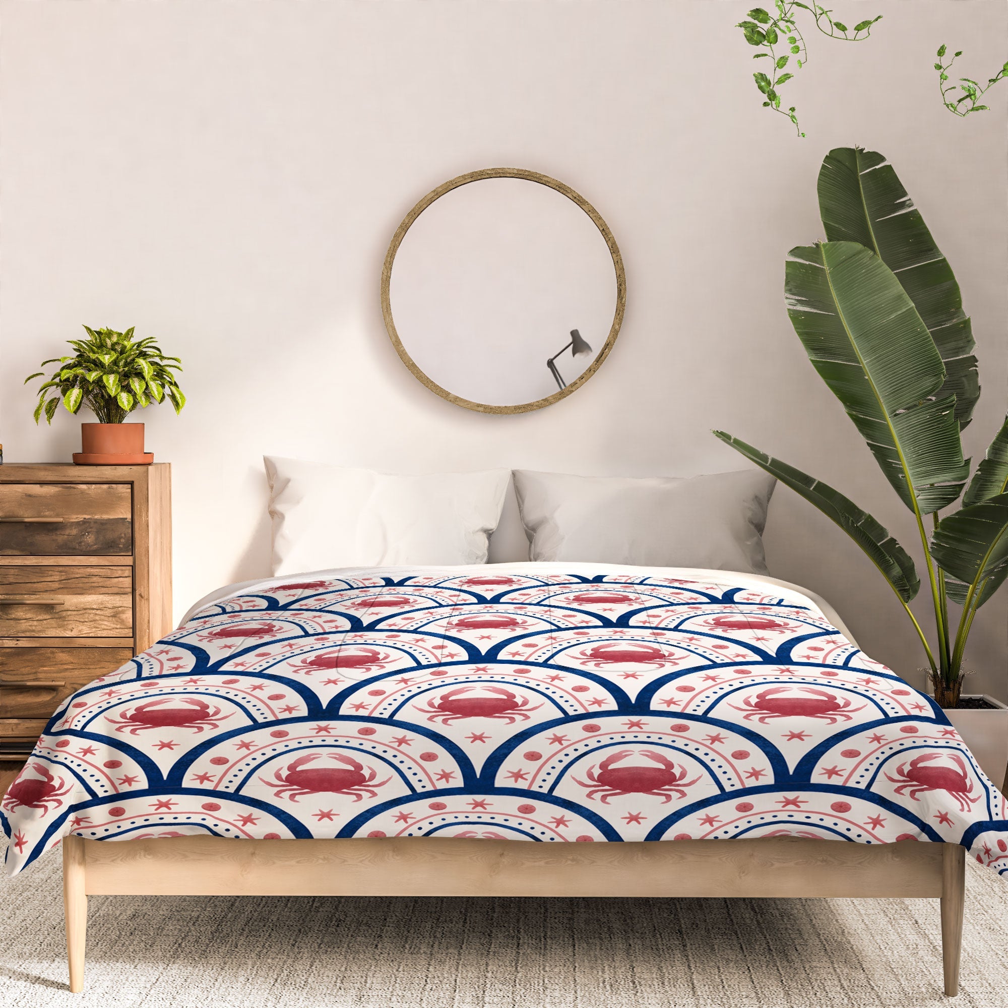 Seta Zakian Crab Scallop pattern Comforter
