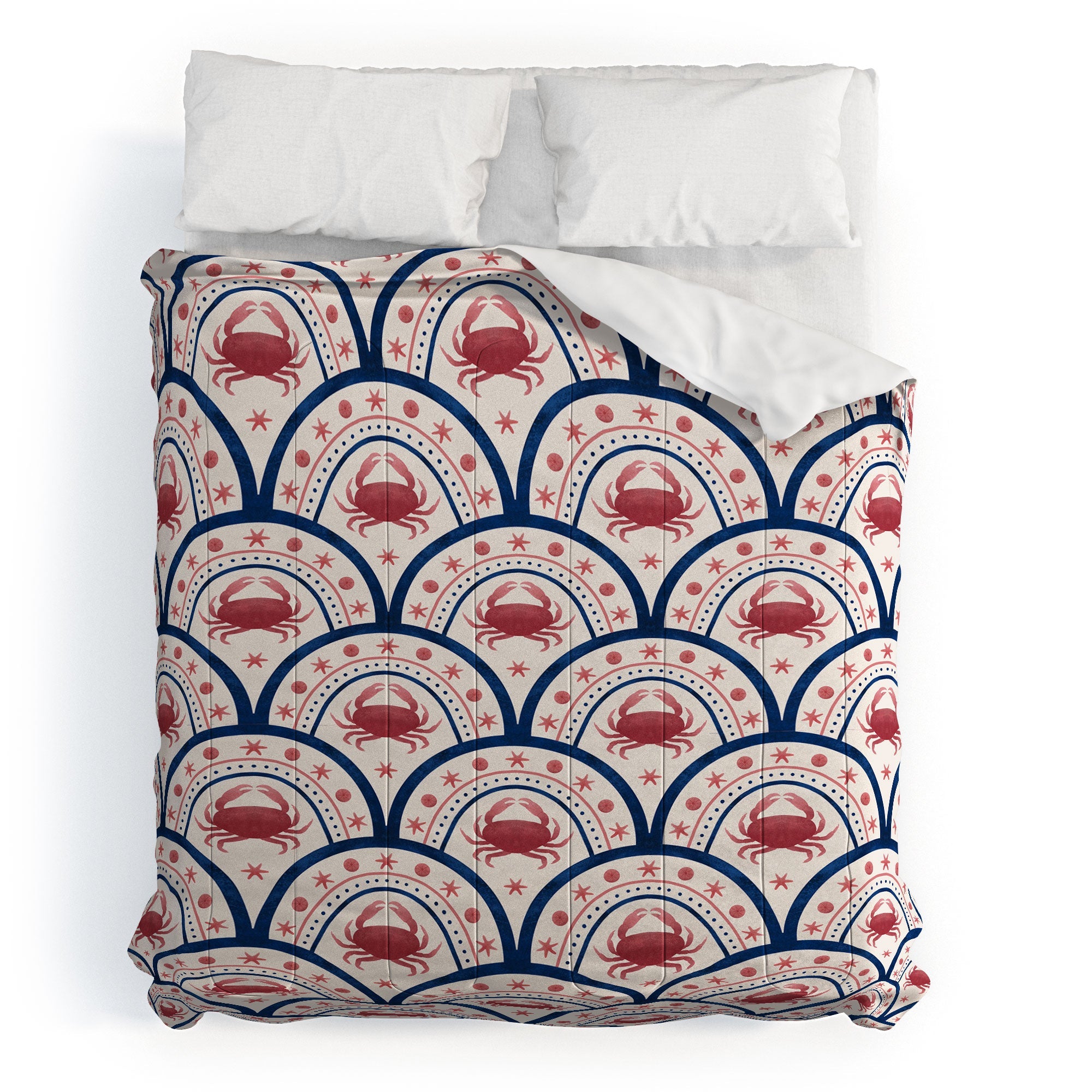 Seta Zakian Crab Scallop pattern Comforter