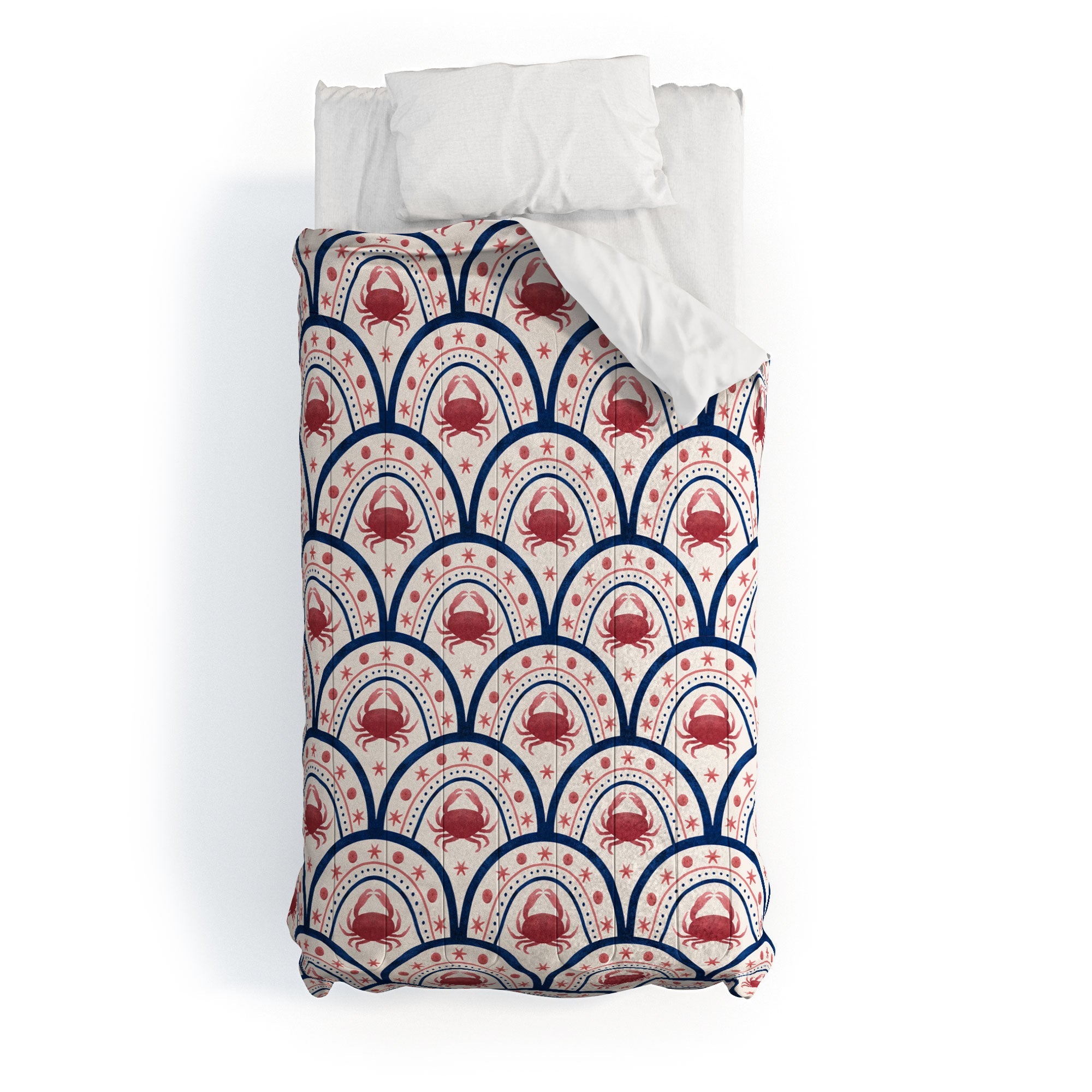 Seta Zakian Crab Scallop pattern Comforter