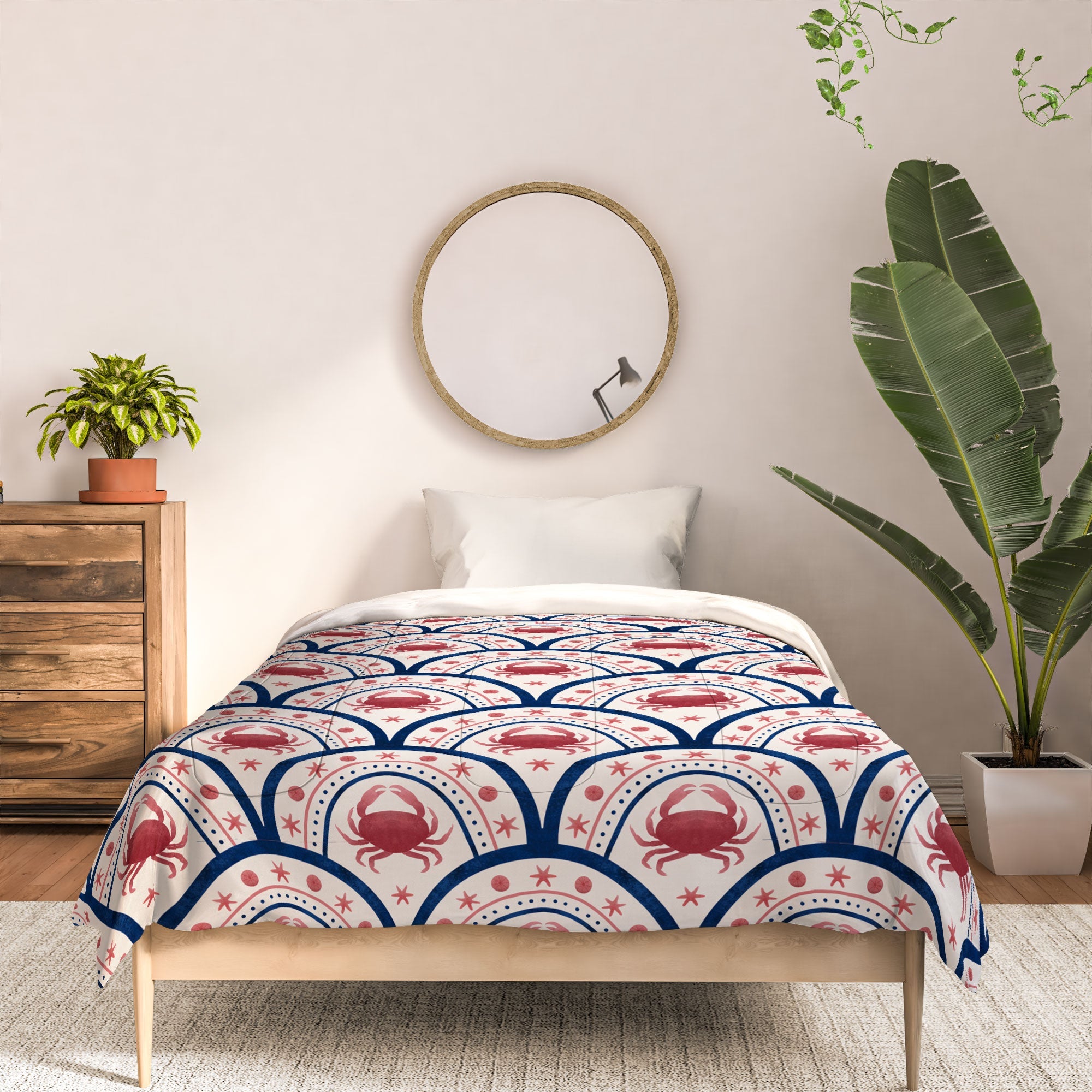 Seta Zakian Crab Scallop pattern Comforter