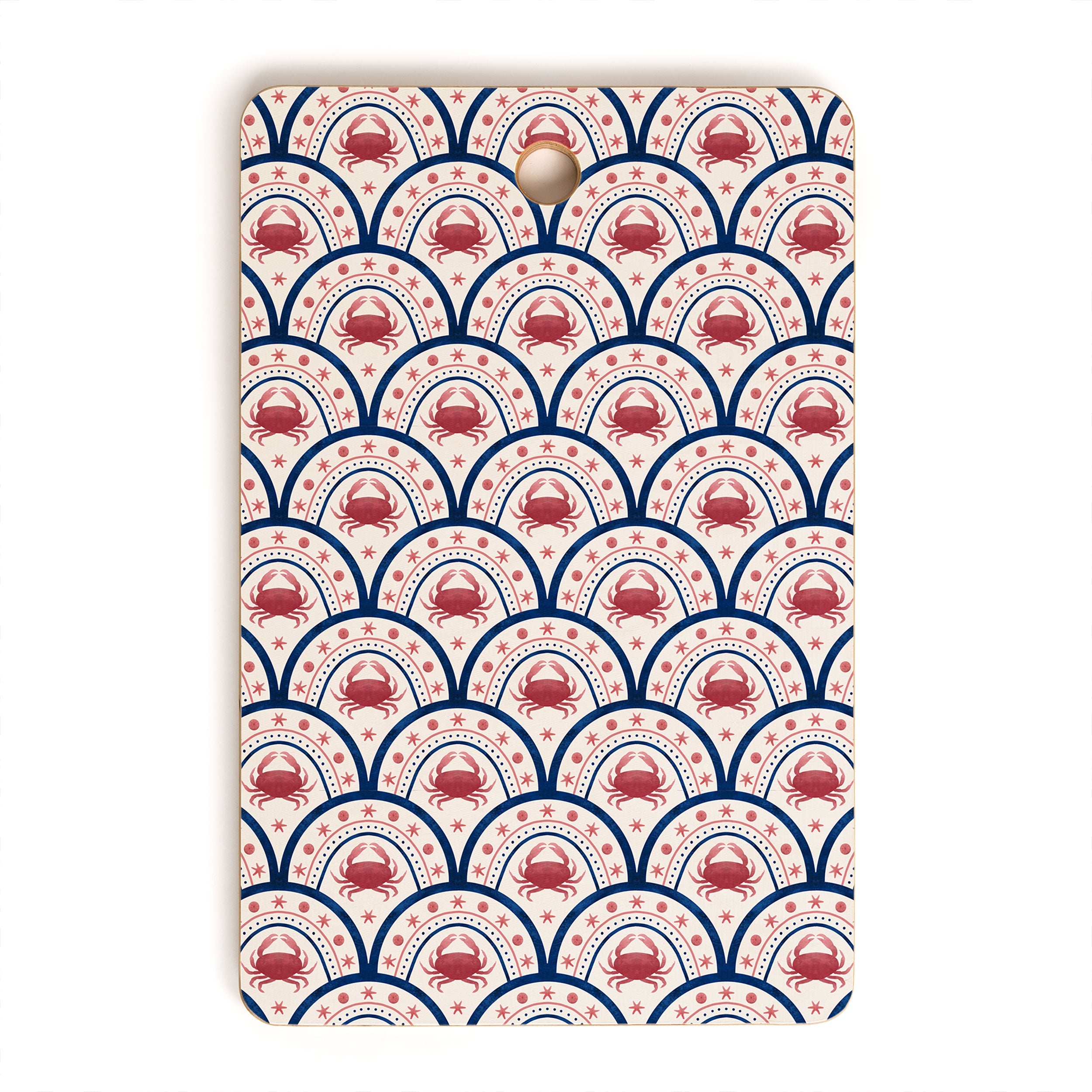 Seta Zakian Crab Scallop pattern Cutting Board Rectangle