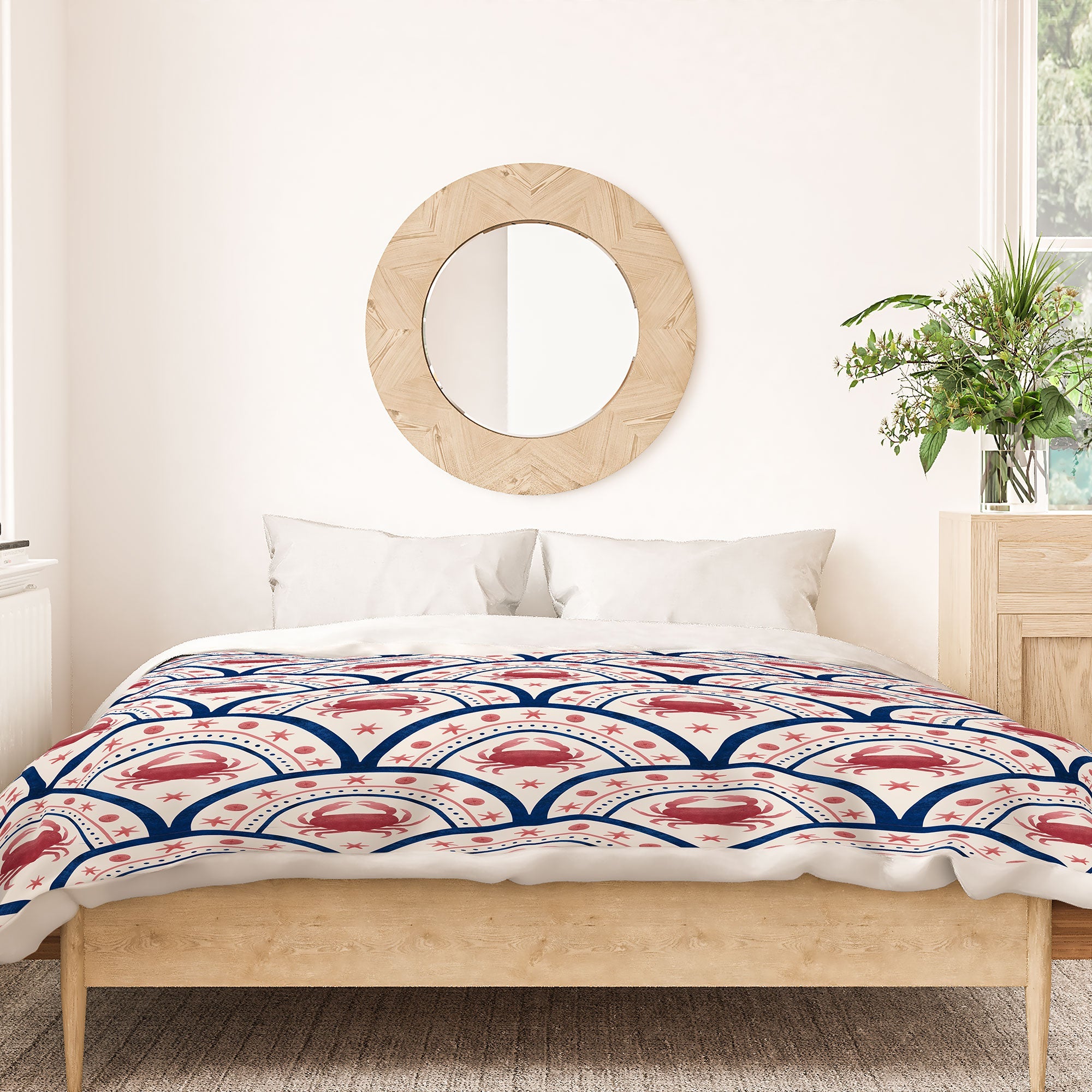 Seta Zakian Crab Scallop pattern Duvet Cover
