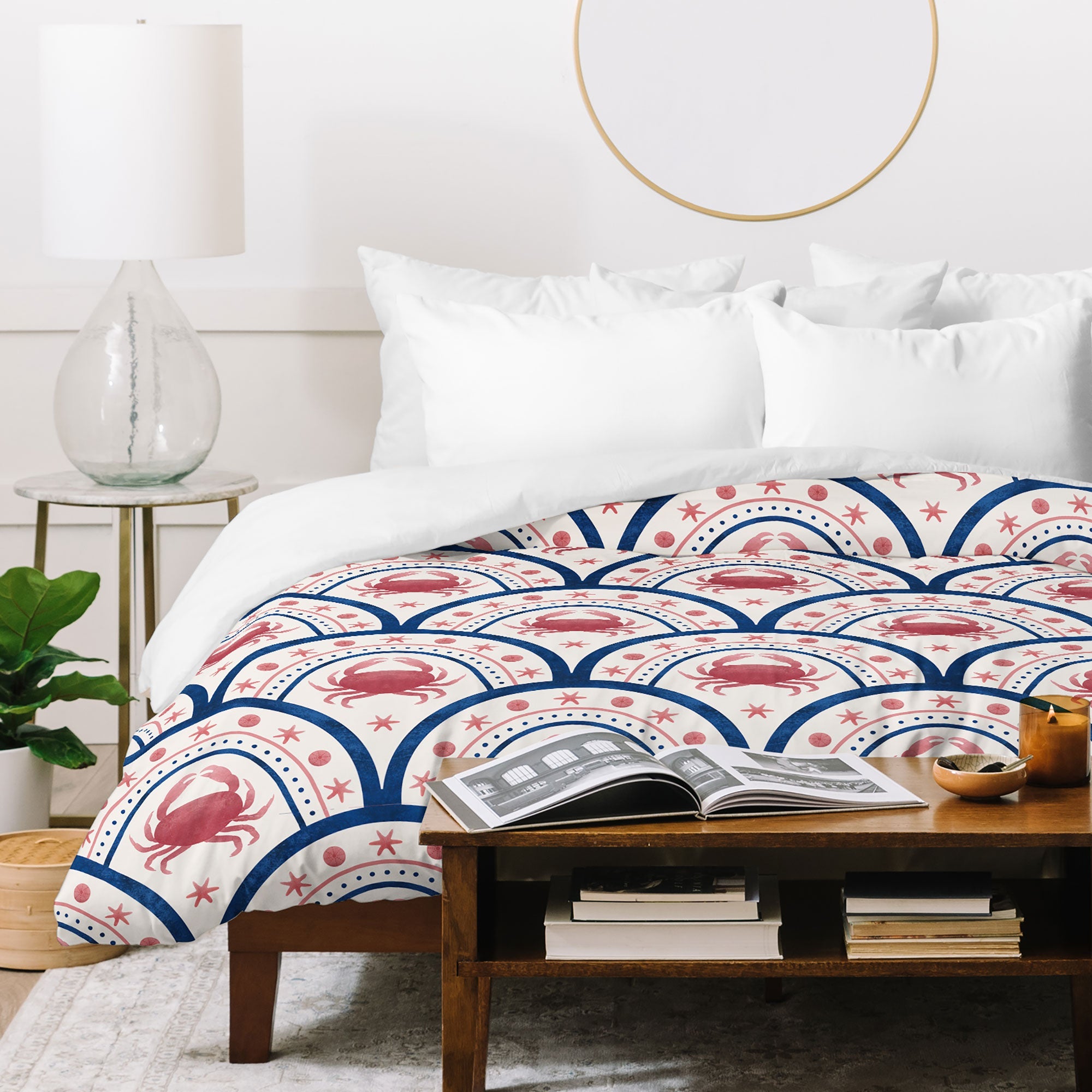 Seta Zakian Crab Scallop pattern Duvet Cover