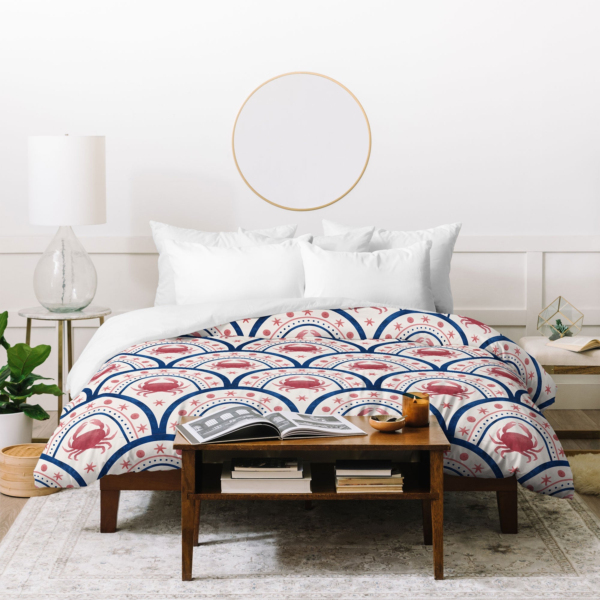 Seta Zakian Crab Scallop pattern Duvet Cover