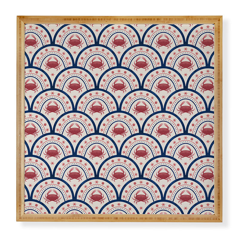 Seta Zakian Crab Scallop pattern Framed Wall Art