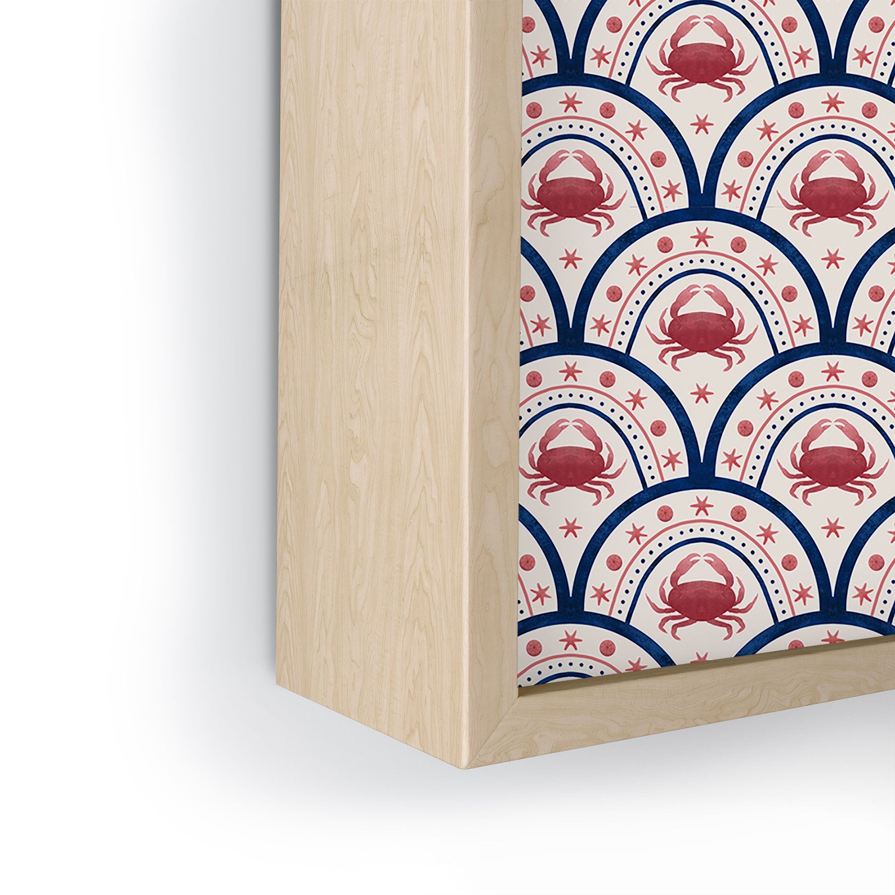 Seta Zakian Crab Scallop pattern Framed Mini Art Print