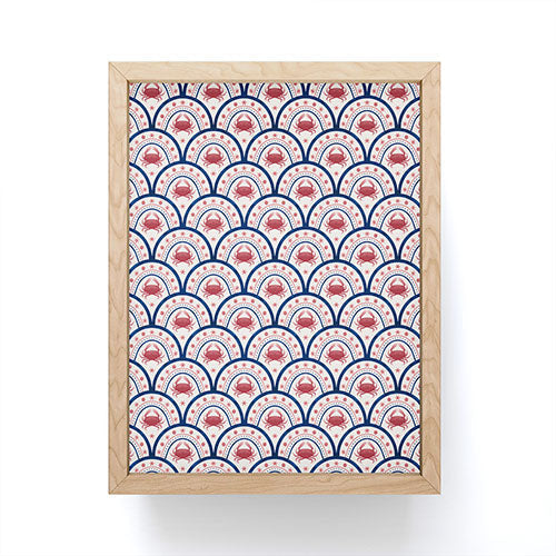 Seta Zakian Crab Scallop pattern Framed Mini Art Print