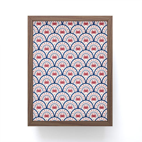 Seta Zakian Crab Scallop pattern Framed Mini Art Print