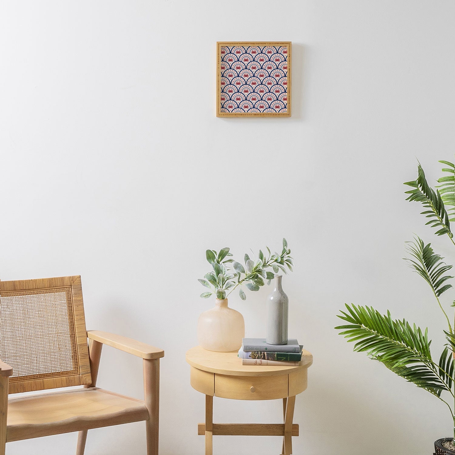 Seta Zakian Crab Scallop pattern Framed Wall Art