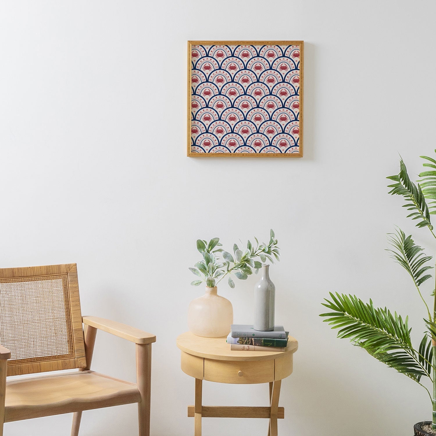 Seta Zakian Crab Scallop pattern Framed Wall Art