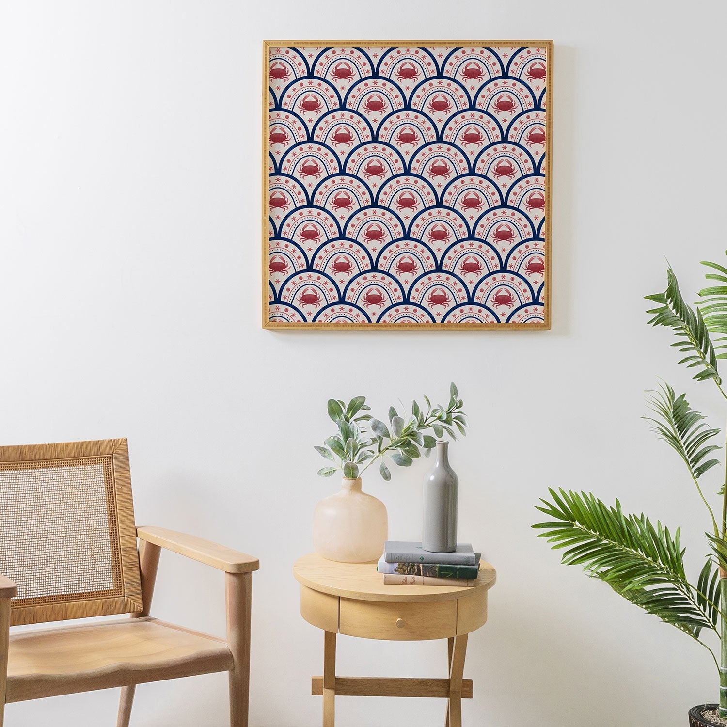 Seta Zakian Crab Scallop pattern Framed Wall Art