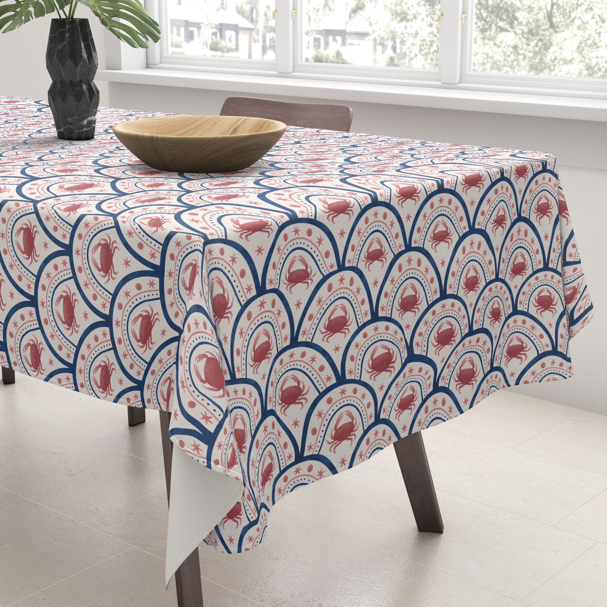 Seta Zakian Crab Scallop pattern Tablecloth