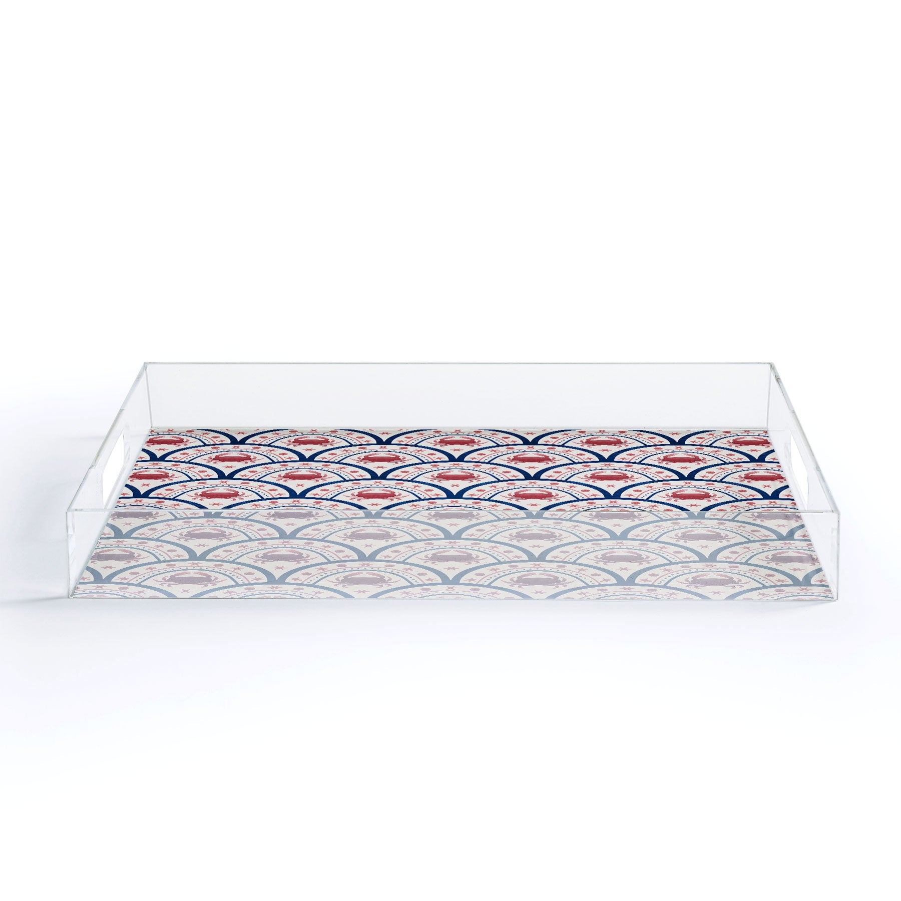 Seta Zakian Crab Scallop pattern Acrylic Tray