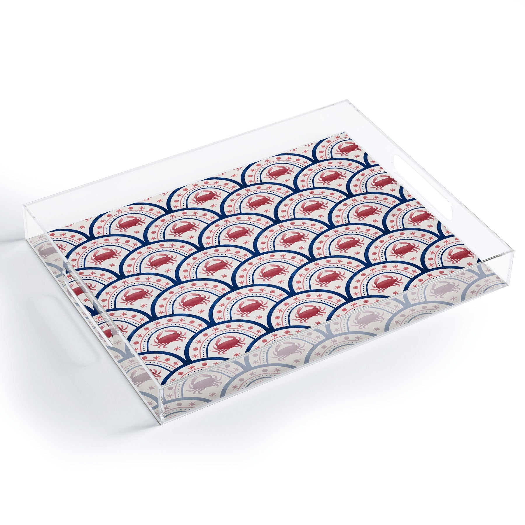 Seta Zakian Crab Scallop pattern Acrylic Tray