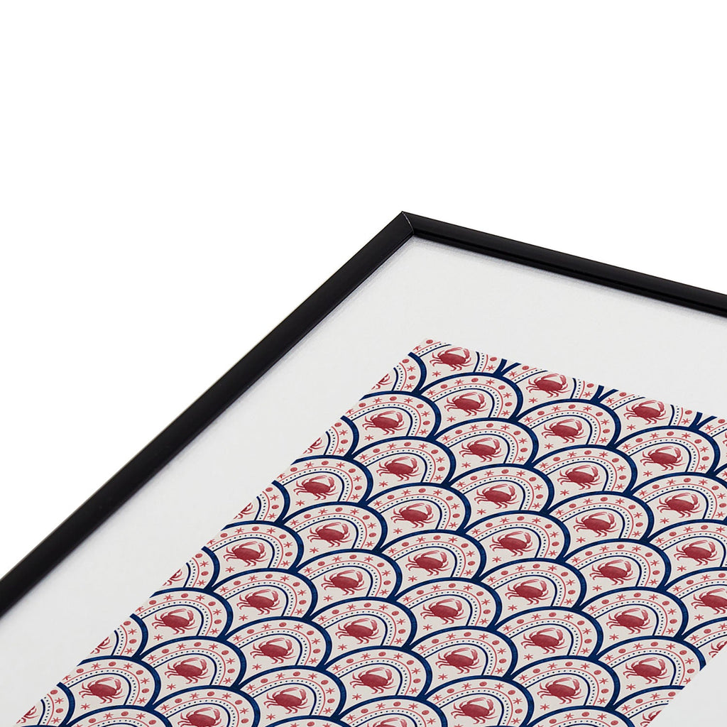 Seta Zakian Crab Scallop pattern Metal Framed Art Print