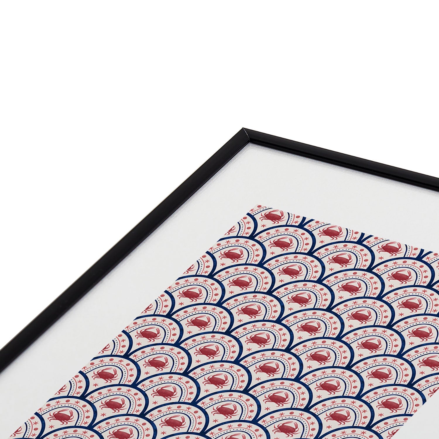 Seta Zakian Crab Scallop pattern Metal Framed Art Print