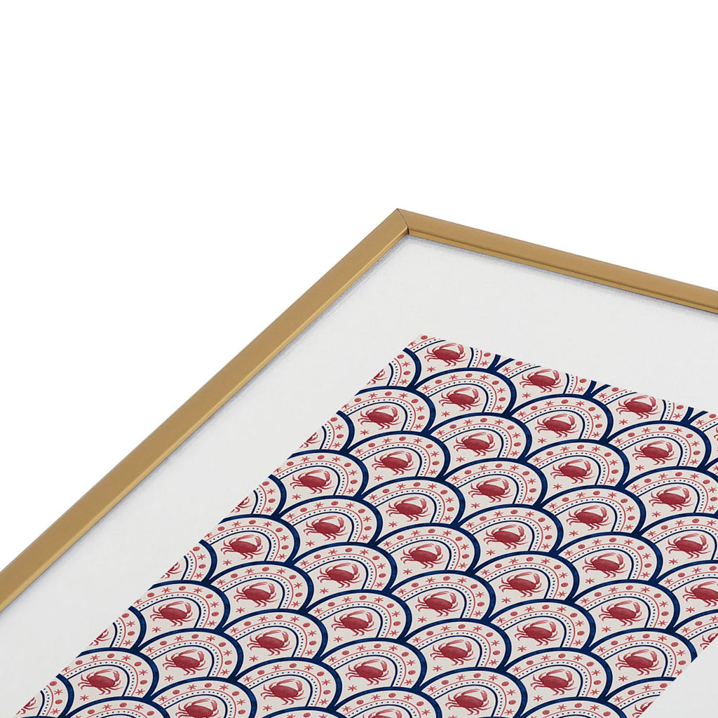 Seta Zakian Crab Scallop pattern Metal Framed Art Print