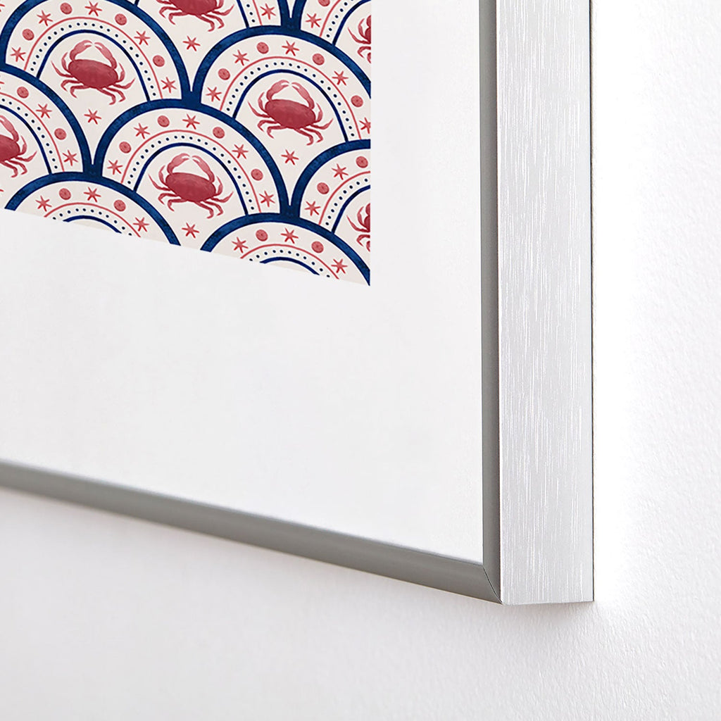 Seta Zakian Crab Scallop pattern Metal Framed Art Print