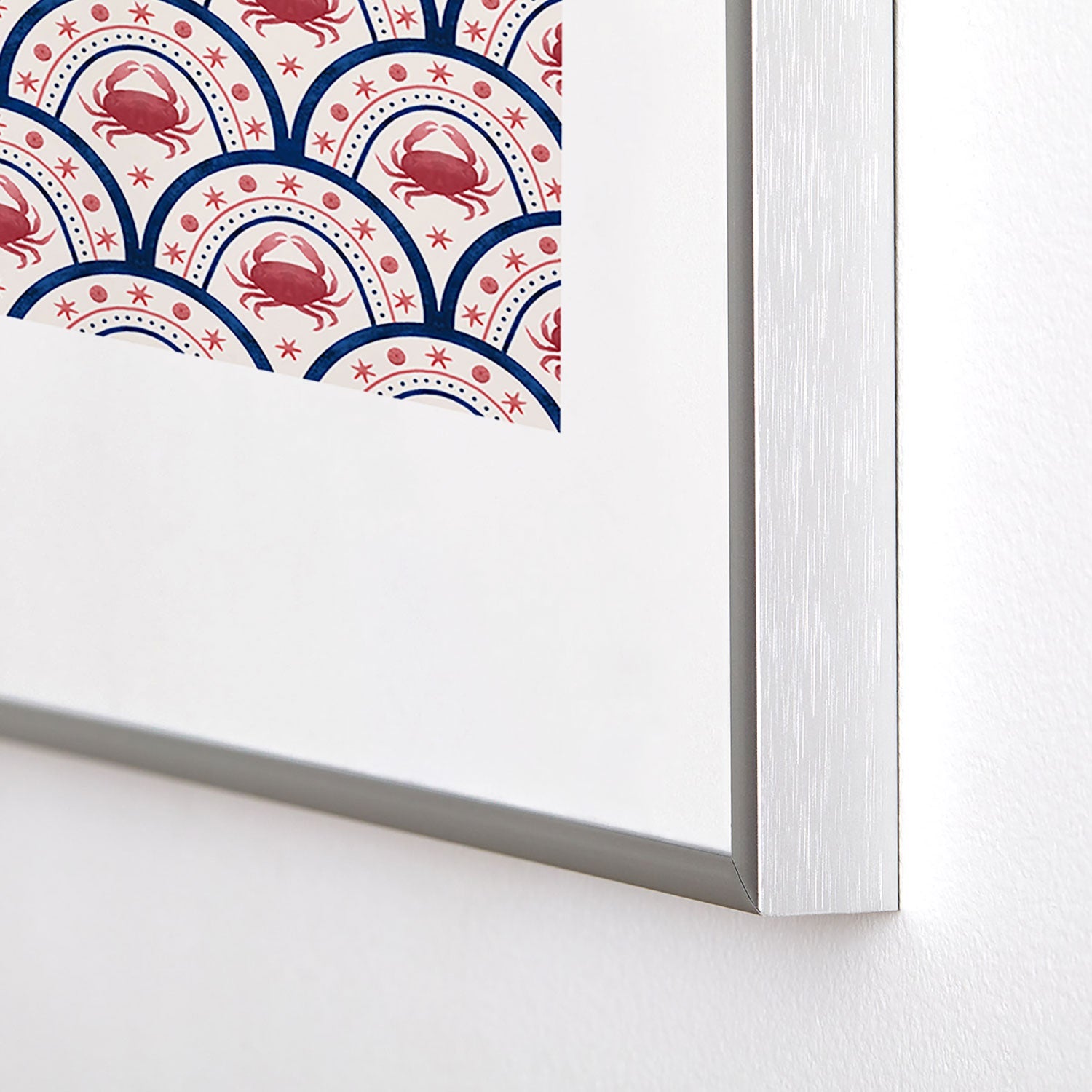 Seta Zakian Crab Scallop pattern Metal Framed Art Print